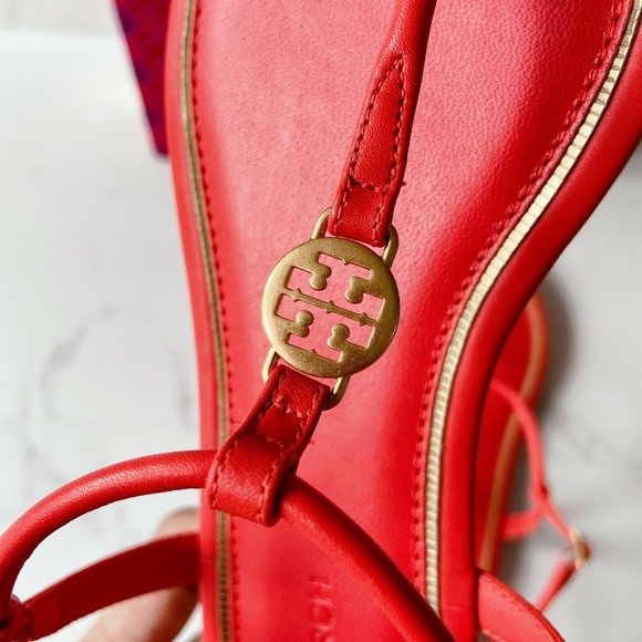 Tory Burch Gold Emmy Thong Flat Metallic Leather Sandals Regular (M, B) Listed By Jane - Tradesy